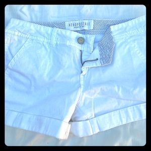 Aeropostale White Midi Shorts